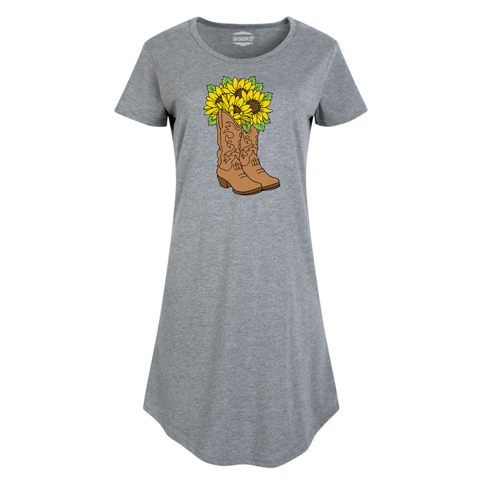 Cowgirl Boots With Sunflowers IH Womens Anyway Dress