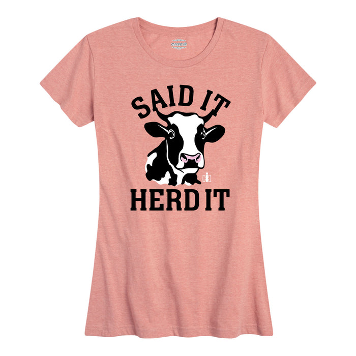 Said it Herd It Cow Womens Short Sleeve Classic Fit Tee