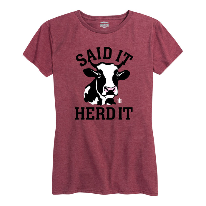 Said it Herd It Cow Womens Short Sleeve Classic Fit Tee