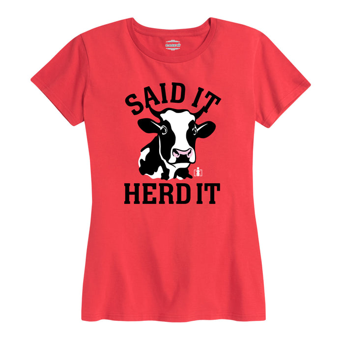 Said it Herd It Cow Womens Plus Short Sleeve Classic Fit Tee