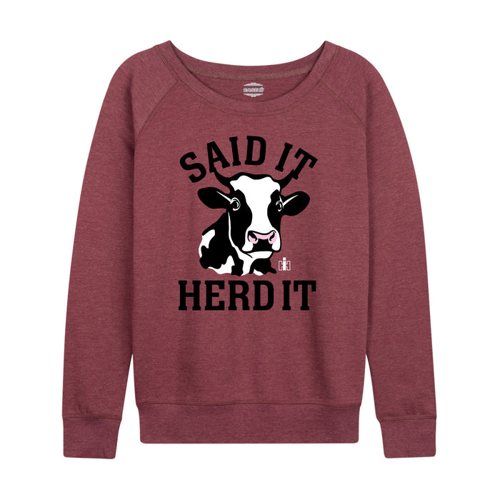 Said it Herd It Cow Womens French Terry Pullover