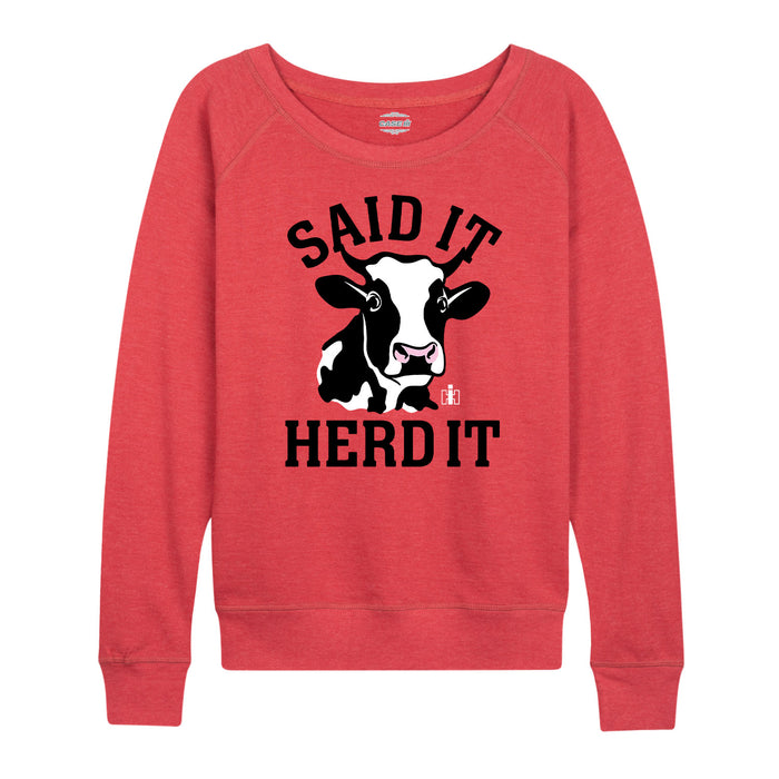 Said it Herd It Cow Womens French Terry Pullover