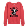 Said it Herd It Cow Womens French Terry Pullover