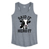 Said it Herd It Cow Womens Racerback Tank