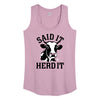 Said it Herd It Cow Womens Racerback Tank