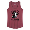 Said it Herd It Cow Womens Racerback Tank