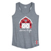 Red Plaid Barn Life IH Womens Racerback Tank