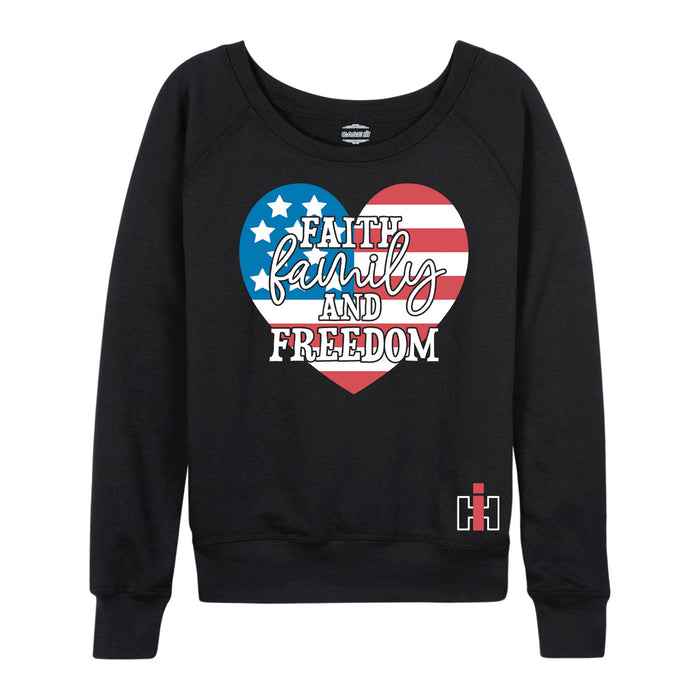 Faith Family Freedom IH Womens French Terry Pullover