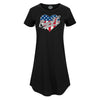 Case IH Heart Patriotic Glitter Womens Anyway Dress