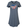 Case IH Heart Patriotic Glitter Womens Anyway Dress