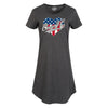 Case IH Heart Patriotic Glitter Womens Anyway Dress