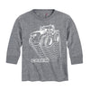 Case IH Retro Repeat Boys Long Sleeve Tee