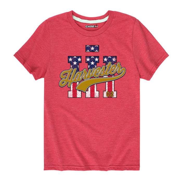 IH Harvester BBTail Patriotic Boys Short Sleeve Tee