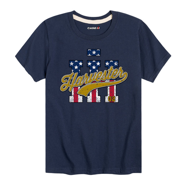 IH Harvester BBTail Patriotic Boys Short Sleeve Tee