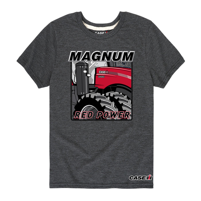 Magnum Red Power Case IH Boys Short Sleeve Tee