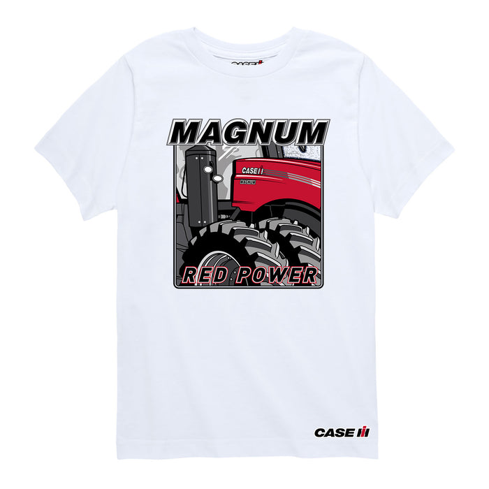 Magnum Red Power Case IH Boys Short Sleeve Tee