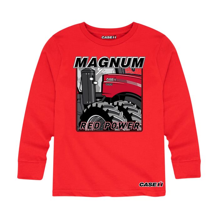 Magnum Red Power Case IH  Boys Long Sleeve Tee