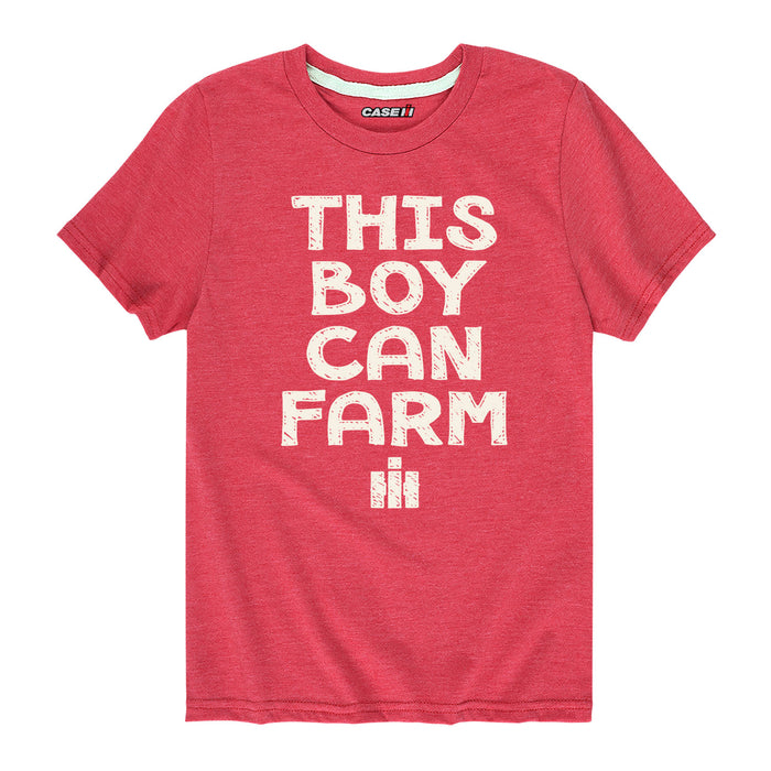 This Boy Can Farm IH Boys Short Sleeve Tee