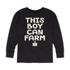 This Boy Can Farm IH Boys Long Sleeve Tee