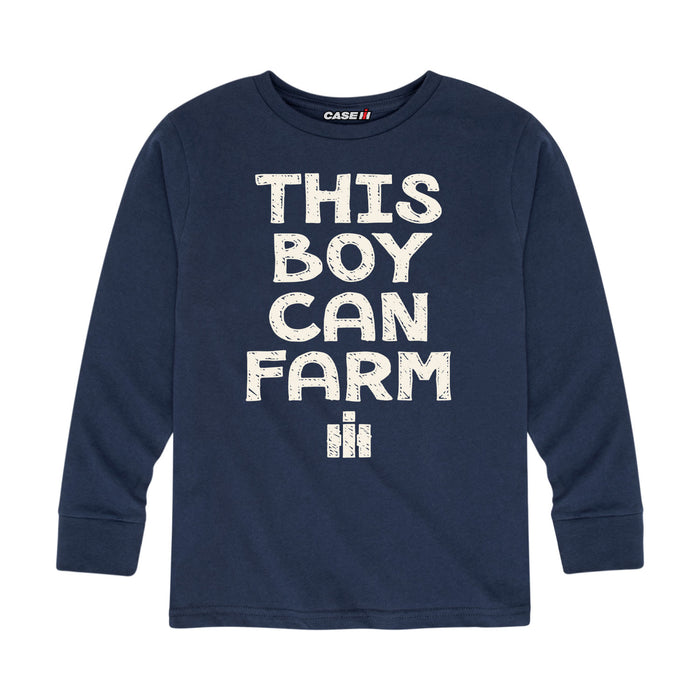 This Boy Can Farm IH Boys Long Sleeve Tee