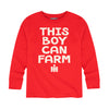 This Boy Can Farm IH Boys Long Sleeve Tee