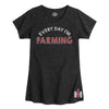 Every Day Im Farming IH Girls Fitted Short Sleeve Tee