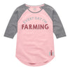 Every Day Im Farming IH Girls Raglan