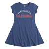 Every Day Im Farming IH Girls Fit and Flare Dress