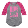 Retro RIDE Horse IH Girls Raglan