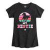 Horse My Bestie IH Girls Fitted Short Sleeve Tee