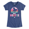 Horse My Bestie IH Girls Fitted Short Sleeve Tee