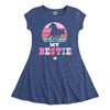 Horse My Bestie IH Girls Fit and Flare Dress