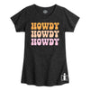 Howdy Retro Stacked IH Girls Fitted Short Sleeve Tee