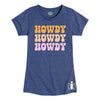 Howdy Retro Stacked IH Girls Fitted Short Sleeve Tee