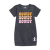 Howdy Retro Stacked IH Girls Fleece Dress