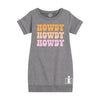 Howdy Retro Stacked IH Girls Fleece Dress