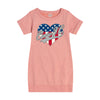 Case IH Heart Patriotic Glitter Girls Fleece Dress