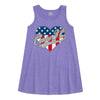 Case IH Heart Patriotic Glitter Girls Aline Dress