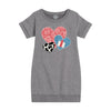 Cowboy Pattern Hearts IH Girls Fleece Dress