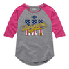 IH Harvester BBTail Patriotic Girls Raglan