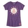 Rise And Shine Bright IH Girls Fitted Short Sleeve Tee