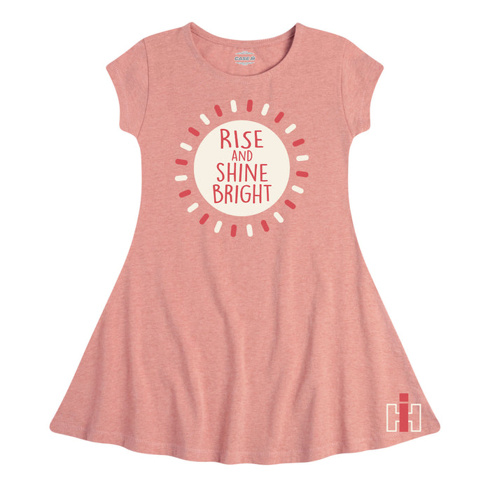 Rise And Shine Bright IH Girls Fit and Flare Dress