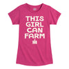 This Girl Can Farm IH Girls Fitted Short Sleeve Tee