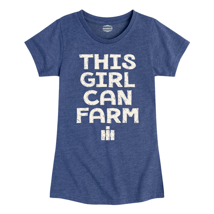 This Girl Can Farm IH Girls Fitted Short Sleeve Tee