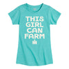 This Girl Can Farm IH Girls Fitted Short Sleeve Tee