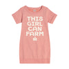 This Girl Can Farm IH Girls Fleece Dress