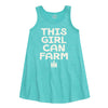 This Girl Can Farm IH Girls Aline Dress