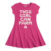 This Girl Can Farm IH Girls Fit and Flare Dress