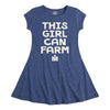 This Girl Can Farm IH Girls Fit and Flare Dress