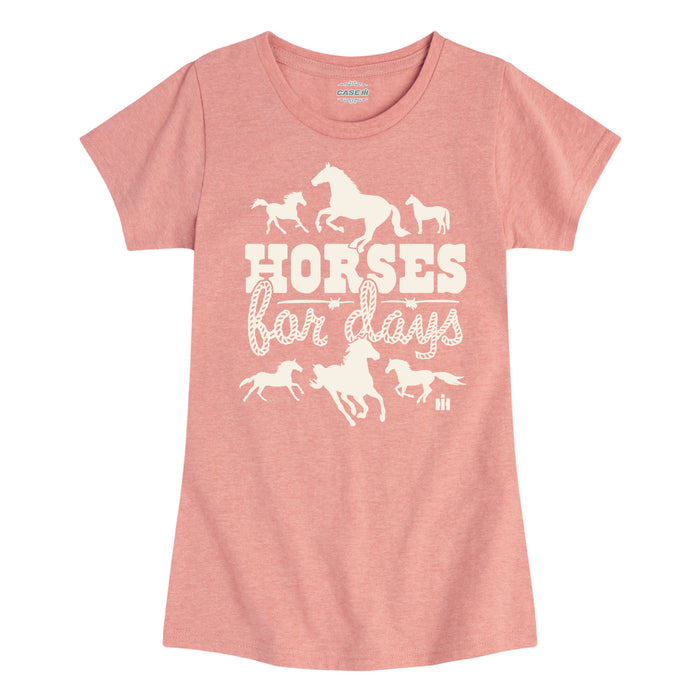 Horses for Days IH Girls Fitted Short Sleeve Tee